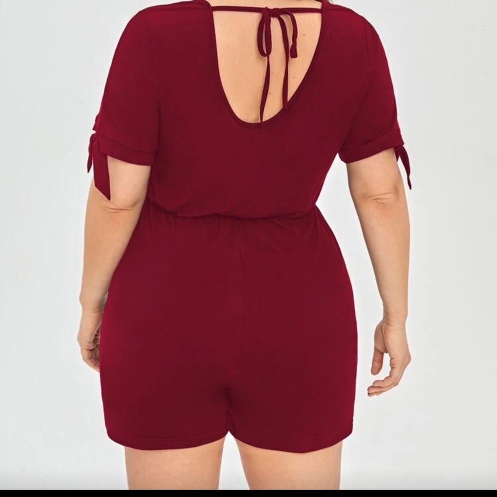 SHEIN Burgundy Romper